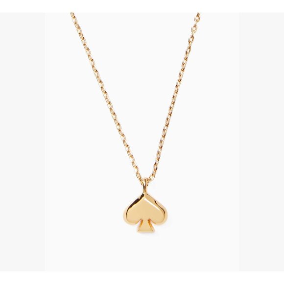 NWT Kate Spade Everyday Spade Metal Mini Pendant Necklace Valentine Gift set New - Picture 3 of 3